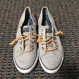 Grey Sperry Boat Shoes